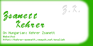 zsanett kehrer business card